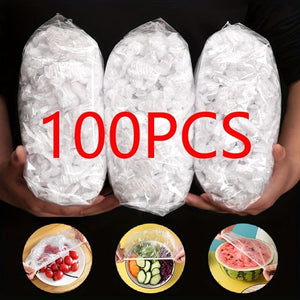 Planet Gates 100/300pcs Disposable Fresh-keeping Film, Household Food Grade Kitchen Refrigerator Leftover Rice Fruit Food Plastic Sealed Fresh Cover, Anti-odor Leak-Proof Dust-proof Freezer Cover, Refrigerator Fresh Keeping Cover,