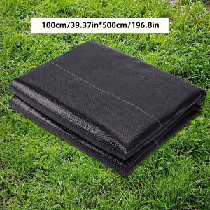 Planet Gates 100*500cm 1 Pack, Garden Weed Barrier Landscape Fabric, Weed Block Fabric, Woven Mulch For Landscaping Ground Cover Weed Control Fabric, Black Garden Bed Liner