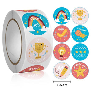 Planet Gates 100-500Pcs Cute Cartoon Animals Reward Stickers for Kids School Teacher Supplies Kids Classic Toy Gift Sealing Decor Stationery