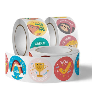 Planet Gates 100-500Pcs Cute Cartoon Animals Reward Stickers for Kids School Teacher Supplies Kids Classic Toy Gift Sealing Decor Stationery