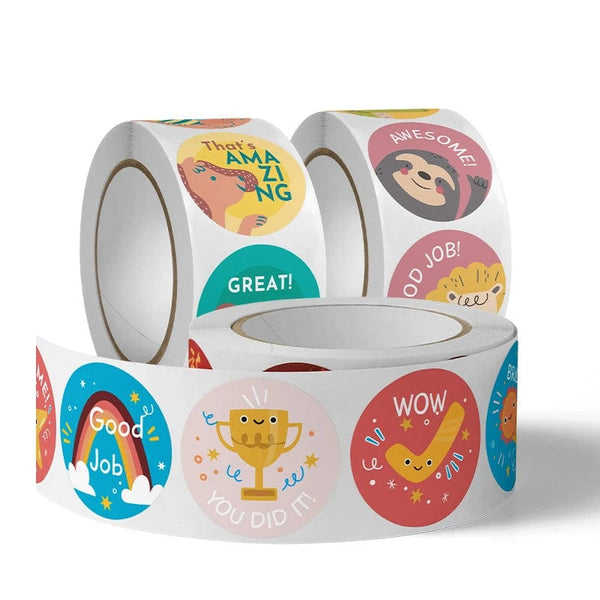 Planet Gates 100-500Pcs Cute Cartoon Animals Reward Stickers for Kids School Teacher Supplies Kids Classic Toy Gift Sealing Decor Stationery