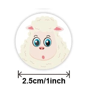 Planet Gates 100-500pcs Round Cartoon Toys Animal stickers for kids Teacher Reward Encourage Sticker Office Stationery for children 1inch