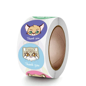 Planet Gates 100-500pcs Round Cartoon Toys Animal stickers for kids Teacher Reward Encourage Sticker Office Stationery for children 1inch