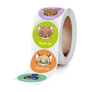 Planet Gates 100-500pcs Round Cartoon Toys Animal stickers for kids Teacher Reward Encourage Sticker Office Stationery for children 1inch
