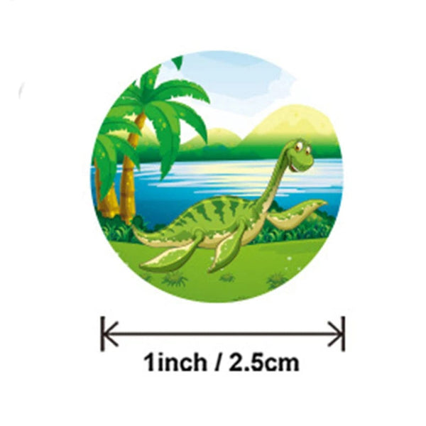 Planet Gates 100-500pcs Round Cartoon Toys Animal stickers for kids Teacher Reward Encourage Sticker Office Stationery for children 1inch