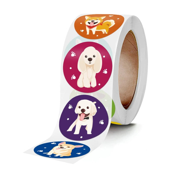 Planet Gates 100-500pcs Round Cartoon Toys Animal stickers for kids Teacher Reward Encourage Sticker Office Stationery for children 1inch