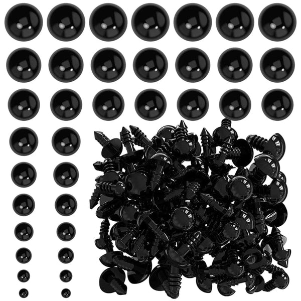 Planet Gates 100/50PCS 5-20mm Black Plastic Safety Eyes For Toys Amigurumi Diy Kit Crafts TeddyBear Toy Eye For Doll Decoration Accessories
