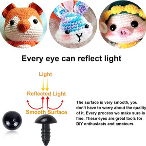 Planet Gates 100/50PCS 5-20mm Black Plastic Safety Eyes For Toys Amigurumi Diy Kit Crafts TeddyBear Toy Eye For Doll Decoration Accessories