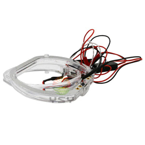 Planet Gates 100/76MM LED Angel Eyes Square Guide Halo Ring Daytime Running Lights With Driver For Bi Xenon Headlight Lenses DRL Accessories
