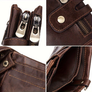 Planet Gates 100% Genuine Leather RFID Men Cowhide Wallets Coin Purse Small Mini Card Holder Chain PORTFOLIO Portomonee Male Wallet Pocket