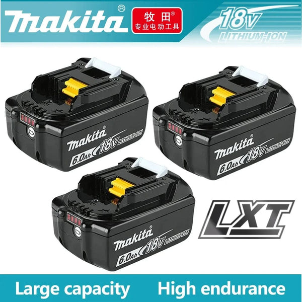 Planet Gates 100% Original Makita Rechargeable Power Tool Battery, Replaceable LED Lithium-ion, 6.0 Ah 18V LXT BL1860B BL1860BL1850 BL1830
