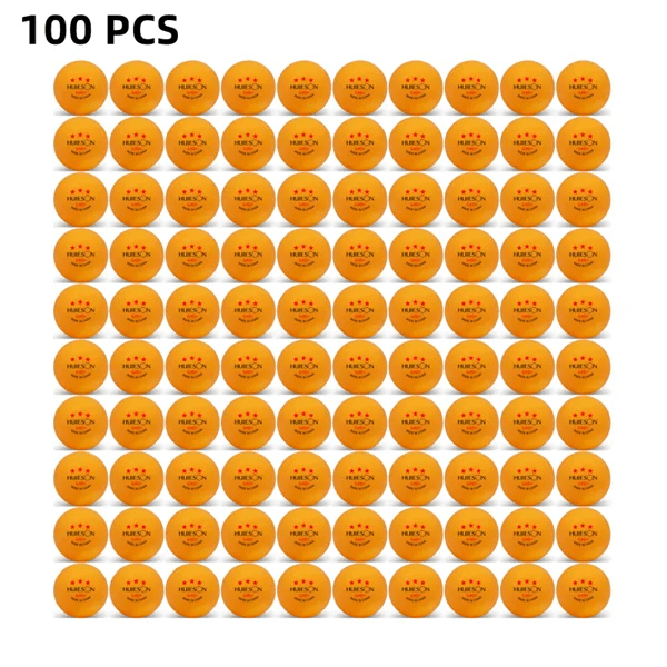 Planet Gates 100 PCS Orange Huieson Professional 3 Star Ping Pong Balls ABS+ New Material Table Tennis Balls for Multi-ball Training Robot