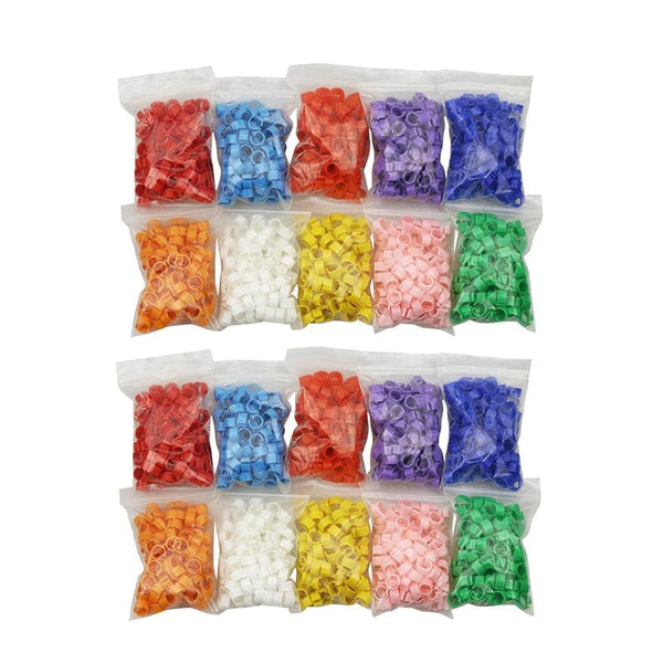 Planet Gates 100 Pcs Plastic Foot Ring Pigeon Foot Ring 8mm Bird Mark Foot Ring Bird Breeding Pigeon Poultry Feeding Poultry PIGEON FOOT RING