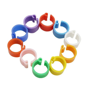 Planet Gates 100 Pcs Plastic Foot Ring Pigeon Foot Ring 8mm Bird Mark Foot Ring Bird Breeding Pigeon Poultry Feeding Poultry PIGEON FOOT RING