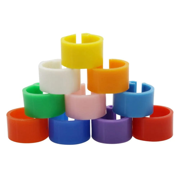 Planet Gates 100 Pcs Plastic Foot Ring Pigeon Foot Ring 8mm Bird Mark Foot Ring Bird Breeding Pigeon Poultry Feeding Poultry PIGEON FOOT RING