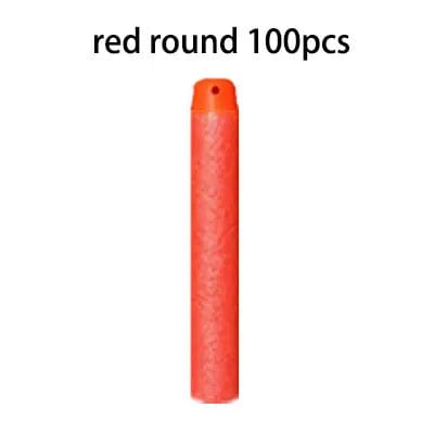 Planet Gates 100 Pcs-red round Soft Hollow Round Head And Sucker Refill Darts Toy Gun Bullets for Nerf Series EVA military Gift Toys For Kid Children