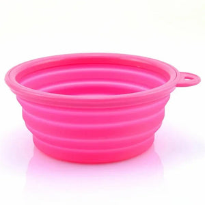 Planet Gates 1000/350ml Solid Color Foldable Dog Bowl Food Container Collapsible Dog Bowl Water Dish Feeder Portable Water Bowl for Pet Cats