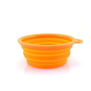 Planet Gates 1000/350ml Solid Color Foldable Dog Bowl Food Container Collapsible Dog Bowl Water Dish Feeder Portable Water Bowl for Pet Cats