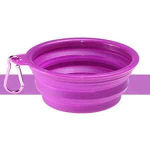 Planet Gates 1000/350ml Solid Color Foldable Dog Bowl Food Container Collapsible Dog Bowl Water Dish Feeder Portable Water Bowl for Pet Cats