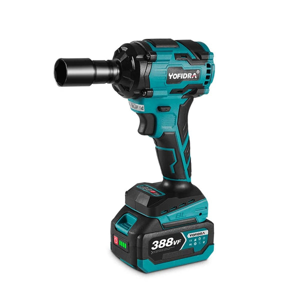 Planet Gates 1000N.M Torque Brushless Electric Impact Wrench 1/2 inch Lithium-Ion Battery Cordless Wrench Power Tools For Makita 18V Battery