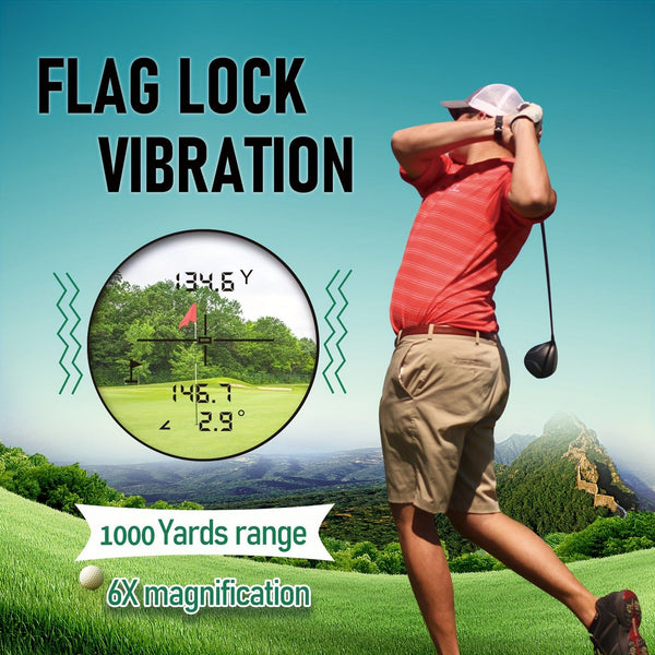 Planet Gates 1000Y Rangefinder REVASRI Golf Rangefinder With Slope And Pin Lock Vibration, External Slope Switch For Golf Tournament Legal, Rangefinders With Rechargeable Battery 1000YDS Laser Range Finder
