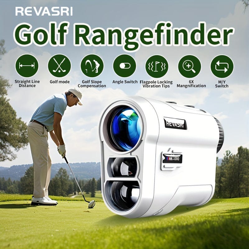 Planet Gates 1000Y Rangefinder REVASRI Golf Rangefinder With Slope And Pin Lock Vibration, External Slope Switch For Golf Tournament Legal, Rangefinders With Rechargeable Battery 1000YDS Laser Range Finder