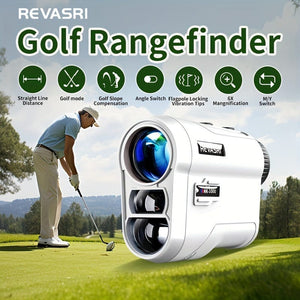 Planet Gates 1000Y Rangefinder REVASRI Golf Rangefinder With Slope And Pin Lock Vibration, External Slope Switch For Golf Tournament Legal, Rangefinders With Rechargeable Battery 1000YDS Laser Range Finder