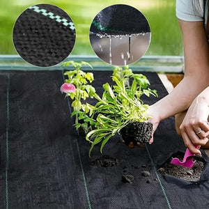 Planet Gates 100cm*100cm 3pcs, Plant Weed Block Mulch,99.82cm X 99.82cm Woven Square Weed Barrier Fabric, Garden Mat For Weed Control Root Protection