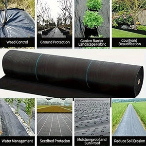Planet Gates 100cm*100cm 3pcs, Plant Weed Block Mulch,99.82cm X 99.82cm Woven Square Weed Barrier Fabric, Garden Mat For Weed Control Root Protection