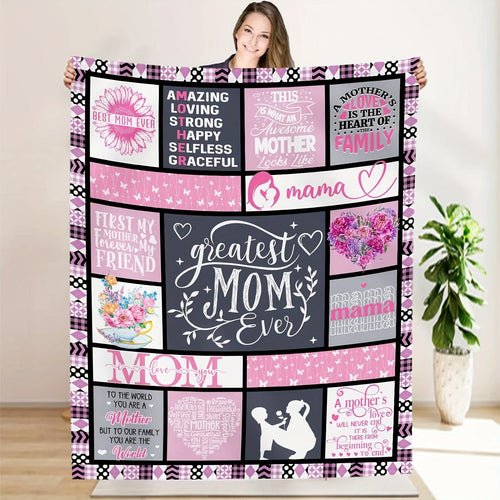 Planet Gates 100cm*70cm 1pc Gift For Beautiful Mom Digital Printed Flannel Blanket, Lunch Break Blanket, Holiday Gift, Birthday Gift
