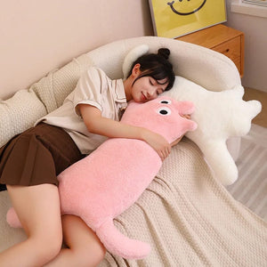 Planet Gates 100CM Cute Soft Long Cat Pillow Plush Toys Stuffed Office Sleeping Cushion Bed Sleep Pillow Home Decor Gift Doll for Kids Girls