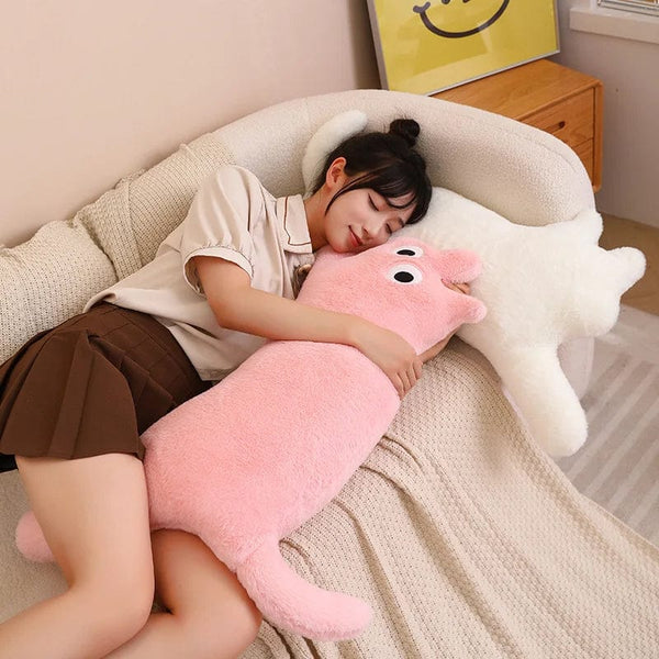 Planet Gates 100CM Cute Soft Long Cat Pillow Plush Toys Stuffed Office Sleeping Cushion Bed Sleep Pillow Home Decor Gift Doll for Kids Girls