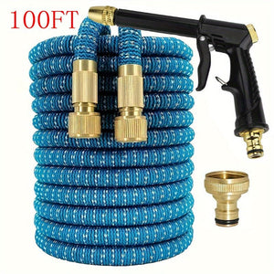 Planet Gates 100FT 1 Roll, New Retractable Water Hose Car Wash Flowers Magic Hose Magic Water Hose Home Car Wash Garden Hose 3 Times Retractable Spray Gun 5.18meter、25FT、15.24meter、22.86meter、30.48meter、38.1meter