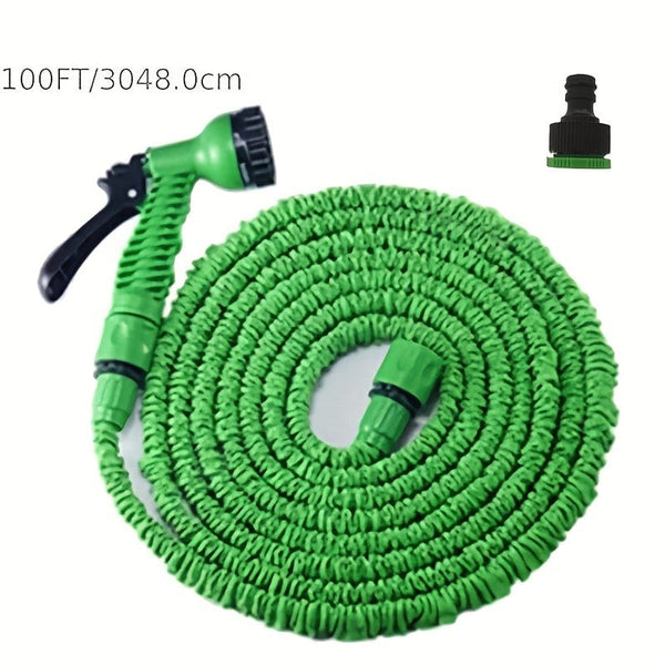 Planet Gates 100FT / 1pc 1pc, Garden Hose Can Be Stretched And Flexible Plastic Hose Car Wash Water Gun 25ft/50ft/100ft,
