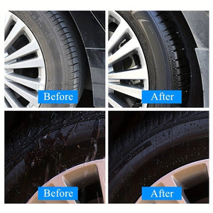 Planet Gates 100g 100g Car Tire Wax Cleaning And Renewal Tire Brightener Sunscreen Long-lasting Liquid Tire Glaze Anti-aging And Gloss Enhancer Protective Agent