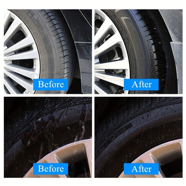 Planet Gates 100g 100g Car Tire Wax Cleaning And Renewal Tire Brightener Sunscreen Long-lasting Liquid Tire Glaze Anti-aging And Gloss Enhancer Protective Agent
