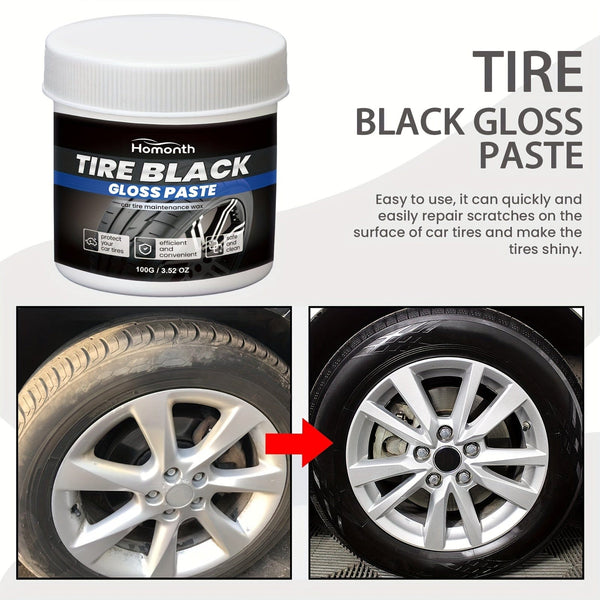 Planet Gates 100g / 1pc Automobile Tire Maintenance Cream. Tire Cleaning, Hub Decontamination, Brightening, Durable Rust Removal And Cleaning Agent