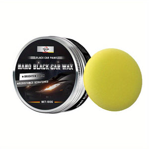 Planet Gates 100g Black Car Wax Scratch Repair Decontamination Light Up Maintenance Wax Car Paint Maintenance Plating Film 100G Car Maintenance Supplies