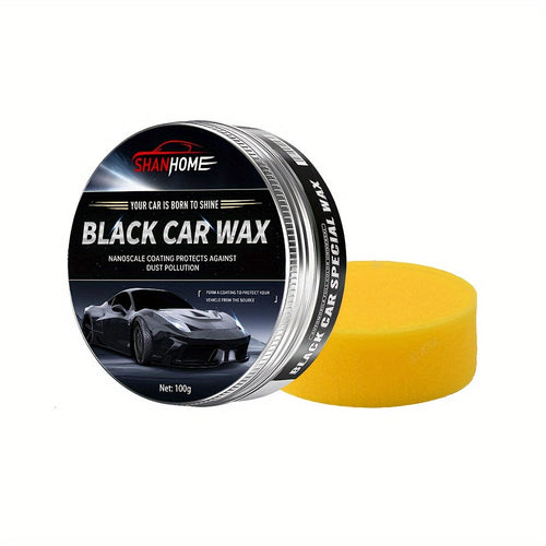 Planet Gates 100G+Sponge 100G For Black Car Wax Plating Crystal, Paint Increasing Brightness Decontamination Scratch Repair Anti Fouling Paint Maintenance New Car Care