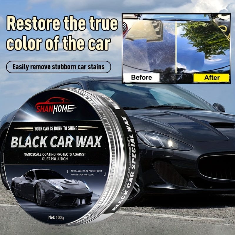 Planet Gates 100G+Sponge 100G For Black Car Wax Plating Crystal, Paint Increasing Brightness Decontamination Scratch Repair Anti Fouling Paint Maintenance New Car Care