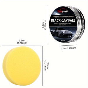 Planet Gates 100G+Sponge 100G For Black Car Wax Plating Crystal, Paint Increasing Brightness Decontamination Scratch Repair Anti Fouling Paint Maintenance New Car Care