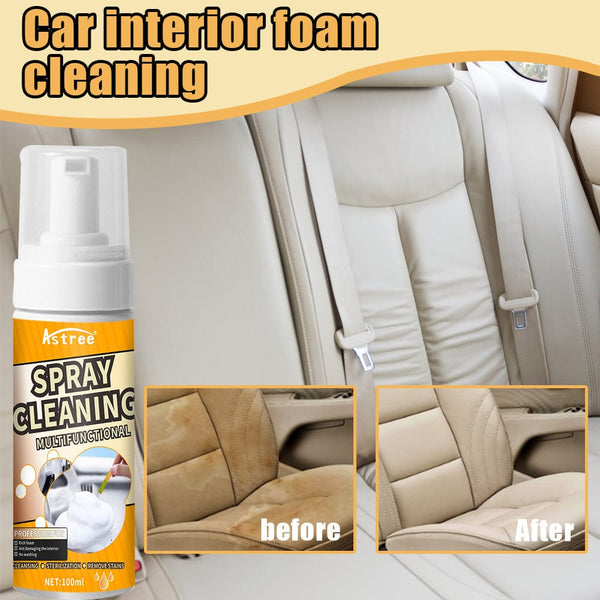 Planet Gates 100ml 100ml Car Cleaning Foam Interior Fabric Leather Multi-function Cleaning Decontamination For Car Cleaning