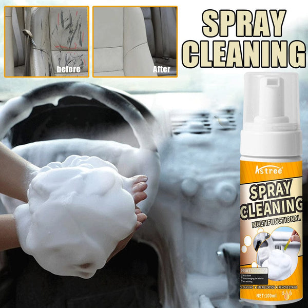 Planet Gates 100ml 100ml Car Cleaning Foam Interior Fabric Leather Multi-function Cleaning Decontamination For Car Cleaning