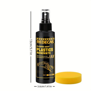 Planet Gates 100ml 100ml Car Plastic Refurbishing Agent Interior Maintenance And Brightening Restorer Exterior Rubber Bumper Aging Whitening Repair Coating