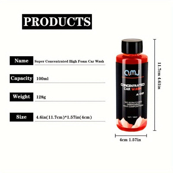 Planet Gates 100ml 100ml High Foaming Car Wash Liquid Deep Cleaning Car Water Wax Varnish Nourishing Protection, For Car Accessories Detailing Care