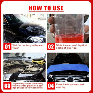 Planet Gates 100ml 100ml High Foaming Car Wash Liquid Deep Cleaning Car Water Wax Varnish Nourishing Protection, For Car Accessories Detailing Care