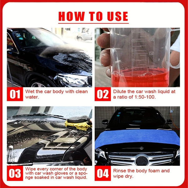 Planet Gates 100ml 100ml High Foaming Car Wash Liquid Deep Cleaning Car Water Wax Varnish Nourishing Protection, For Car Accessories Detailing Care