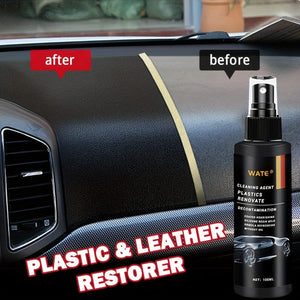 Planet Gates 100ml Car Plastic Parts Refurbishment Gloss Reducer Black Interior Maintenance Gloss With Crystal Plating Scratch Repair Dashboard Wax Bumper