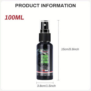 Planet Gates 100ml External Plastic Restorer Longlasting Hydrophobic Protection Coating Oxidized White And Faded Repair Back To Black For Plastic Trim Car Detailing