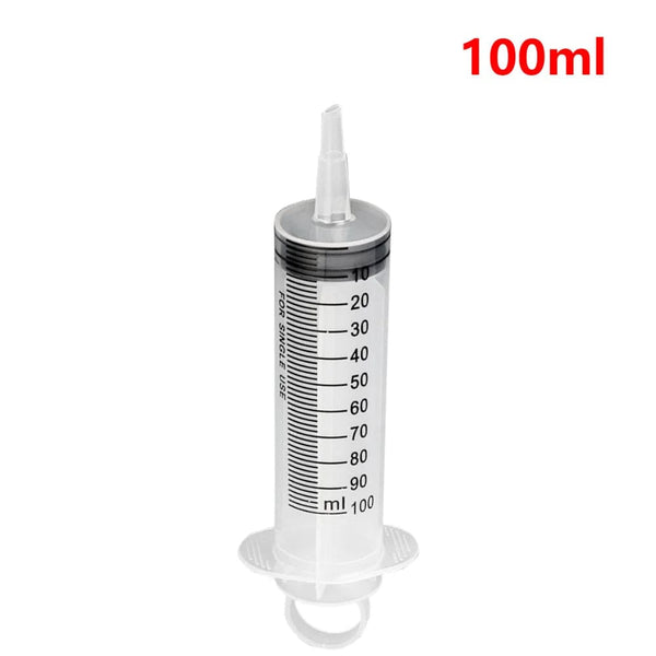 Planet Gates 100ml Liquid Syringe Glue Filling Plastic Syringe Nutrient Sterile Without Needle Watering Refilling for Industrial Hydroponics